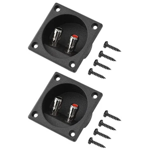 2.24 x 2.24 x 1.02in Speaker Box Terminal 2-Wire Round Spring Cup Connector - Picture 1 of 14