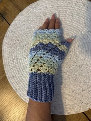 Guantes hechos a mano, coloridos, bohemios sin dedos, talla única. Estilo único Foto 1 de 3