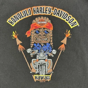 Harley Davidson Shirt Herren XL schwarz Honolulu Hawaii Tiki Motorrad Erwachsene Tee - Bild 1 von 14