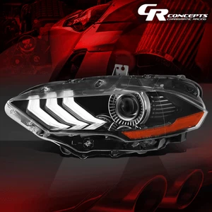 Driver Left Side LED DRL Projector HID Headlight Lamp For 2018-2022 Ford Mustang - Picture 1 of 8