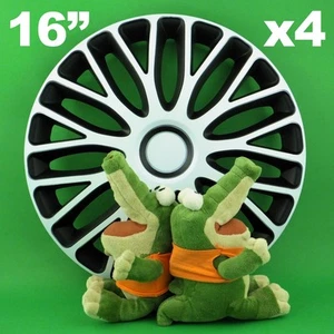 Radkappen 16" Mugello 4 Stück weiß+schwarz für Nissan Juke Quashqai Kia Carens - Bild 1 von 1