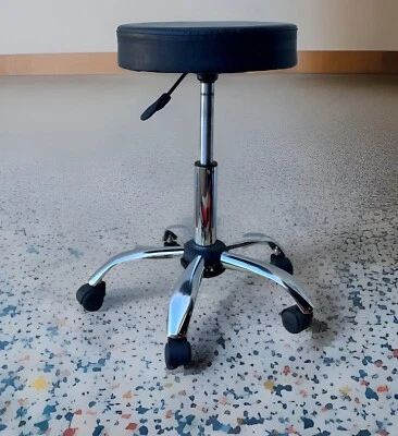 "Taburete rodante médico spa moderno cojín firme ruedas giratorias 360° elevación 24"" alto" Foto 1 de 4