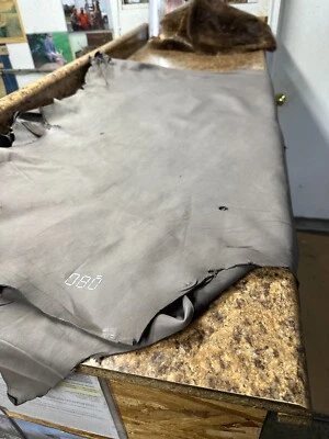 Top Grain Deer Leather  Row  # 124 Grey Color 1 1/2 to 2 Oz. - Изображение 1 из 4