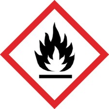 1000 Stück Aufkleber GHS Kennzeichen "Flamme" Größen-/Materialwahl