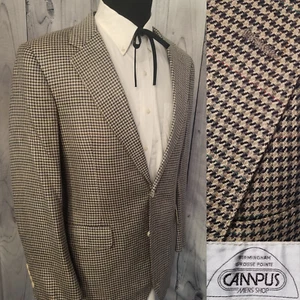 Vintage 70s Campus Men's Shop Blazer ๐100% Silk 42r Sport Coat Jacket USA Made - Picture 1 of 22
