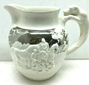 Jarra jarra vintage Wedgwood of Etruria & Barlaston "The Hunt" con mango de perro  - Imagen 1 de 8