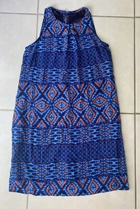 I.N. IN San Francisco Women’s Size Small Blue Multicolor Lined Sleeveless Dress - Picture 1 of 6