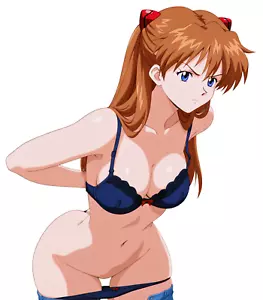 Adesivo Asuka Langley Neon Genesis Evangelion NGE Waifu anime 6" decalcomania auto - Foto 1 di 1