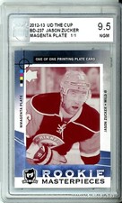 2012-13 The Cup Printing Plates Black Diamond Jason Zucker RC 1/1 - PENGUINS