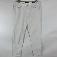 Banana Republic Jeans Women's Size 29 Skinny White Denim Mid Rise Stretch