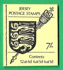 JERSEY ~ SG SB2 1969 7/- BLACK ON YELLOW STITCHED STAMP BOOKLET ~ MNH - Picture 1 of 1
