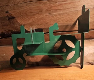 Squirrel Feeder Dual Corn Cob Holders Tractor Shaped Green Mountable - Picture 1 of 10