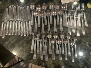 Godinger Castello Stainless Lot (46 Piece) 5 Pc Service For 6 Plus Extras - Picture 1 of 19