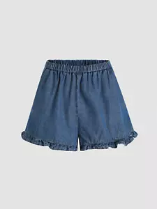 Cider Women Denim Ruffle Hem High Waist Shorts M - Picture 1 of 1