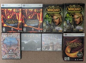PC Game lot-FF 11 Treasures, WOW the Burning Crusade, Myst, Riven, LotR Online - Picture 1 of 1