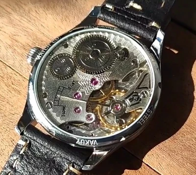 Reloj Piloto Movimiento Automático ST3600 Correa Cuero Vestido Gaviota 44mm 100M Foto 1 de 4