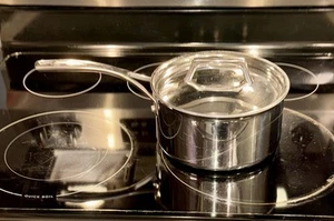 Sur La Table Stainless Steel Pot With Lid 8 inches Sauce Pan 3.5 Qt Silver Cook - Picture 1 of 11