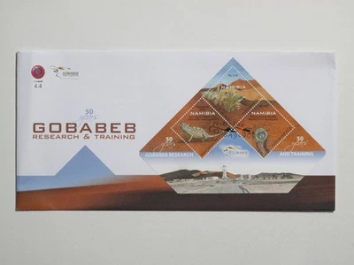 Namibia 2012 Gobabeb 50th Anniv Desert Animals FDC Souvenir Sheet Block 46 - Image 1 of 2