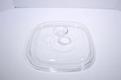 Pyrex A 12 C Clear Glass Square Replacement Lid Only 5-J Corning Ware 10 Inch - Image 1 of 4