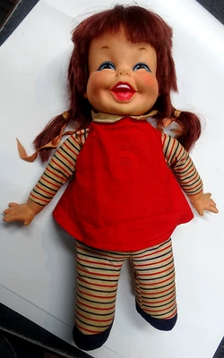 RARO Remco 1970 Baby Laugh Un Lote Muñeca 16" con Vestir Original-Caja Hablador Necesita Trabajo Foto 1 de 4