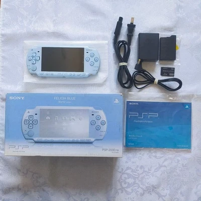 Sony PlayStation Portable PSP 2000 Felicia Blue Console Boxed Tested  Japan - Image 1 of 4