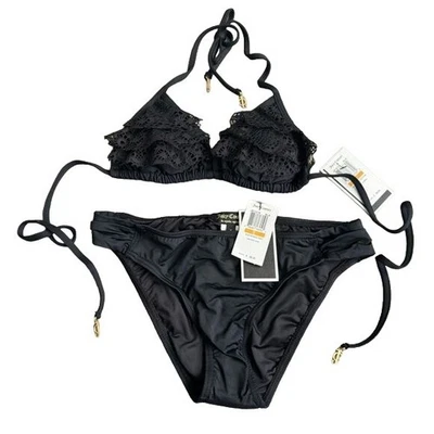 Juicy Couture Traje de Baño Bikini Dos Piezas Talla Pequeña Color Negro Mujer Verano‎ Foto 1 de 4
