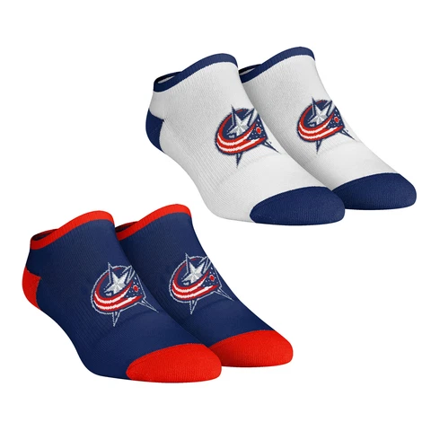 Women's Rock Em Socks Columbus Blue Jackets Core Team 2-Pack Low Cut Ankle Sock Cover