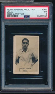 1920 Cigarros Aguilitas #760 Vidal Soccer football PSA 1 highest * Cataluna - Picture 1 of 2