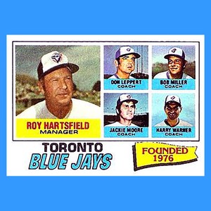 1977 Topps Baseball #113 - Hartsfield/Leppert/Miller/Moore/Warner Blue Jays