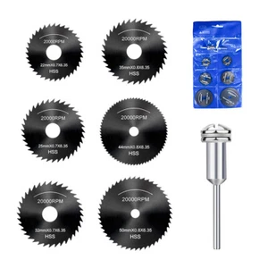 7x Mini Cutting Discs Mini Saw Blade for Wood Plastic PVC for Dremel 3mm Shank - Picture 1 of 5