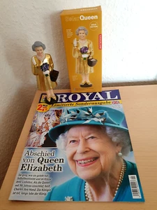 Queen Elizabeth II GOLD EDITION Solarfigur Winkehand +Limitierte Zeitschrift NEU - Bild 1 von 5