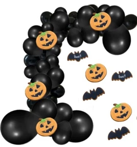 Halloween Balloons Garland Arch Kit/ Black Latex Balloons/ 110 pieces black set - Picture 1 of 5