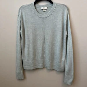 Club Monaco Signature Linen Crew Neck Relaxed Sweater Coastal Seafoam Green SP - Picture 1 of 10