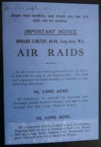 Folleto de consejos sobre ataques aéreos de la Primera Guerra Mundial sobre qué hacer, historia, ejército, ejército, guerra, gif - Imagen 1 de 10