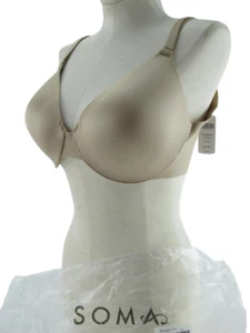 Soma NEW Vanishing Back Full Coverage Smoothing Bra Warm Amber 32 C & 32 DD - Picture 1 of 12