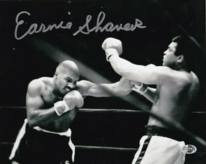 EARNIE SHAVERS PESO PESADO CAMPEONES DE BOXEO LUCHA ALI ACCIÓN FIRMADA 8X10 - Imagen 1 de 1