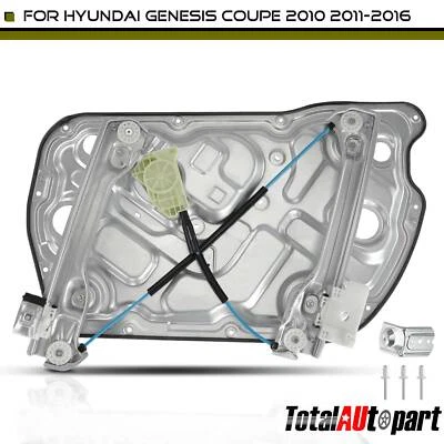 Regulador de ventana eléctrica con panel para Hyundai Genesis Coupe 2010-2016 delantero izquierdo Foto 1 de 4