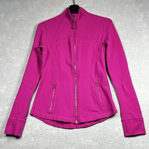Lululemon Define Jacket Womens Size 8 Raspberry Long Sleeve Full Zip Gym Running - Picture 1 of 12