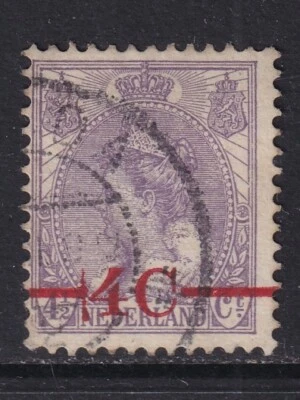 Netherlands 1921 NVPH 106P2 Plate Error  CANC VF / CAT VALUE $440 - Image 1 of 2