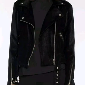 Chaqueta de moto Walter Baker para mujer M negra con cinturón forrada - Imagen 1 de 8