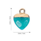 6 Pcs Natural Gemstone Pendant Heart Shaped Earrings Earings