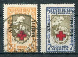 6399) ESTLAND 1923 - Mi.Nr. 46 - 47 A gestempelt - Rotes Kreuz