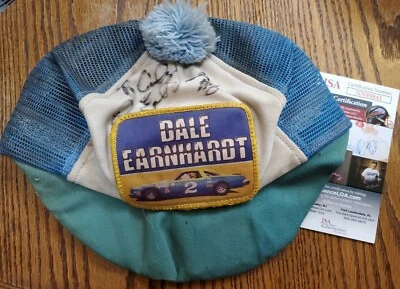 RARE Vintage Autographed Dale Earnhardt Sr Hat Cap JSA COA Nascar #2 Car PATCH  - Image 1 of 4