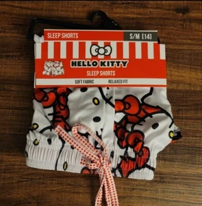 HELLO KITTY PAJAMA SHORTS/ SLEEP SHORTS SIZE S/M NWT - Picture 1 of 2