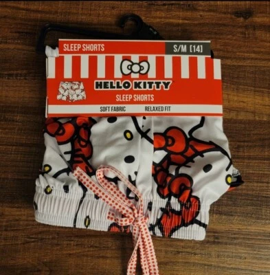 HELLO KITTY PIJAMA SHORTS/SHORTS PARA DORMIR TALLA S/M NUEVO CON ETIQUETAS Foto 1 de 2