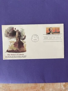 STATUE OF LIBERTY SCULPTOR AUGUSTE BARTHOLDI 1985 FLEETWOOD CACHET FDC VF UNAD - Picture 1 of 6