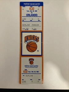 NEW YORK KNICKS vs Orlando Magic - Full Ticket - 3/20/90 - Picture 1 of 2