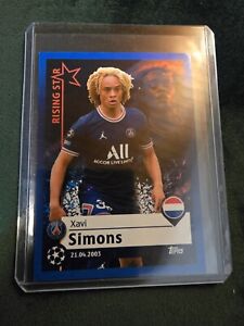 Topps Champions League 2021 2022 Xavi Simons Rookie naklejka Rising Star #92