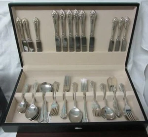~RARE~ Chinacraft Gadroon Pattern A1 Silver Plate 56pc Cutlery Canteen, Cased - Picture 1 of 5