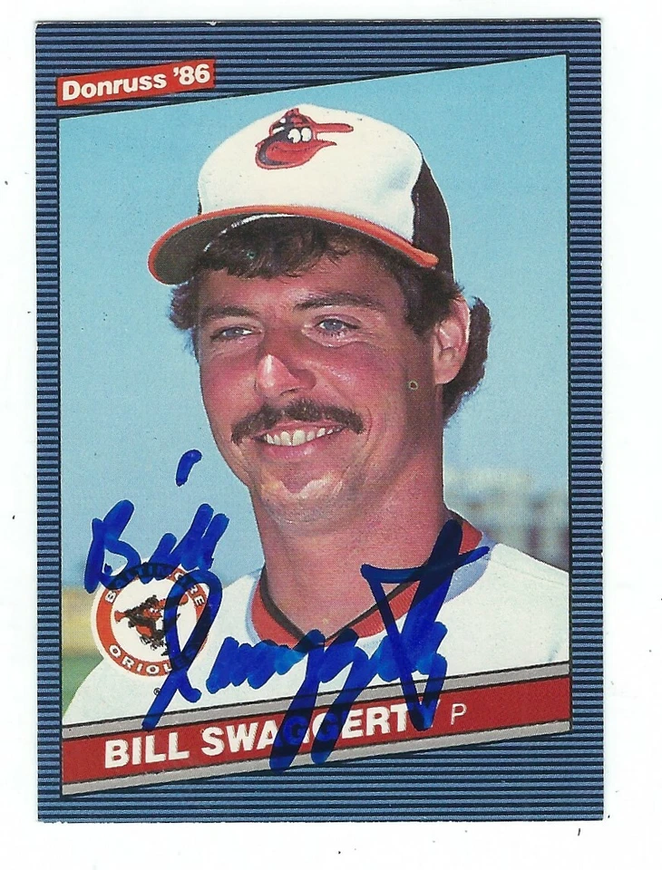 Autographed Bill Swaggerty Baltimore Orioles 1986 Donruss card #594 w/COA - Image 1 of 1